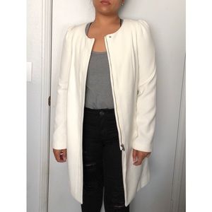 Beige White H&M Coat Size 10